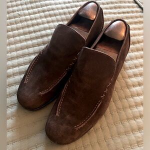 Bottega Venata slip on suede shoes